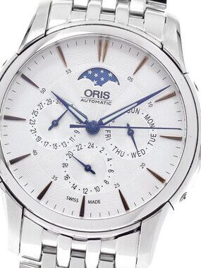ORIS Artelier Complication 7703 Moon phase Silver Dial Automatic Men's_951994